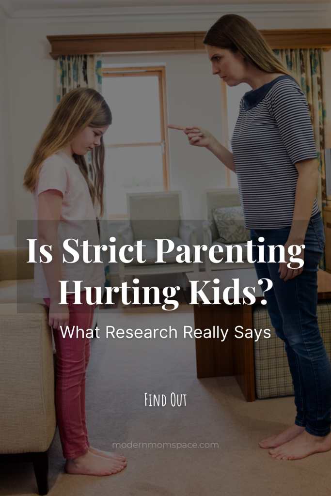 Authoritarian Parenting impact — sad child sitting alone after conflict with strict parent, showing effects of strict parenting